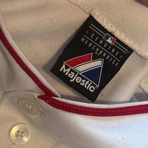 Majestic Los Angeles Angels MLB Baseball Jersey White Red Button Front ⚾️ Medium - Picture 11 of 12